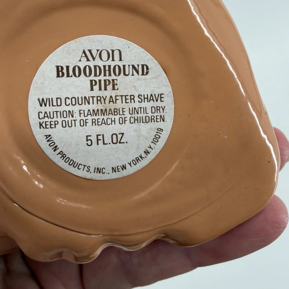 Vintage Avon Bloodhound Wild Country After Shave Cologne BottlePipe Collect FULL